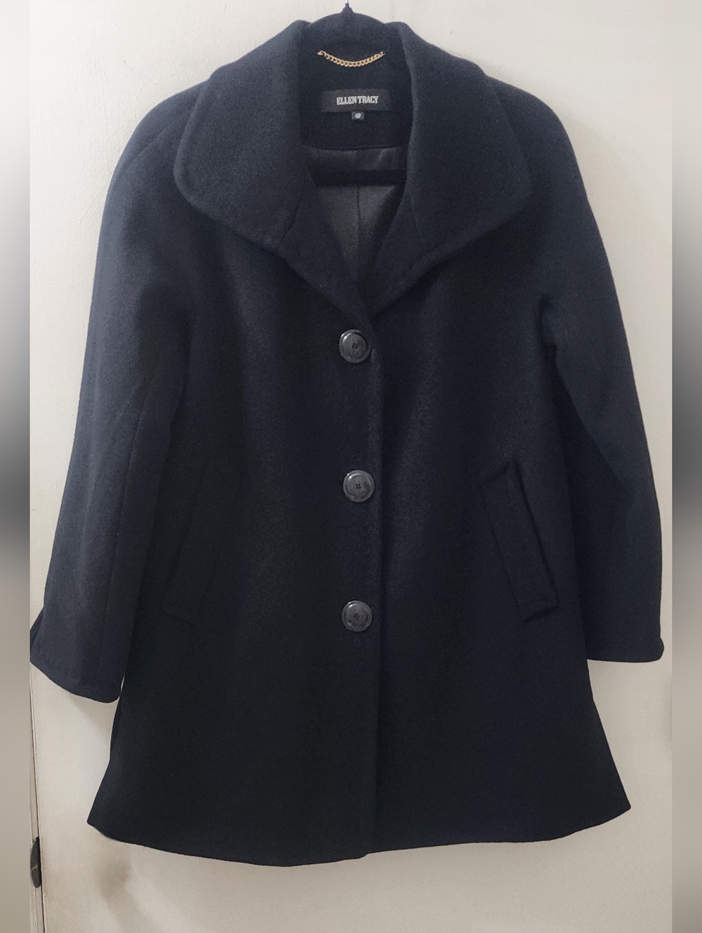 Ellen Tracy‎ Black Wool Coat.